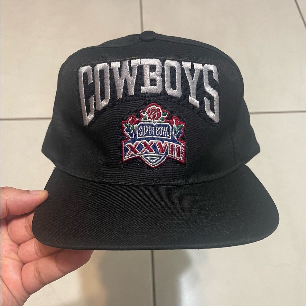 Vintage Super Bowl XXVII Dallas Cowboys Snapback Hat Cap New Era Pro Model